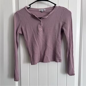 Long Sleeve Henley Top